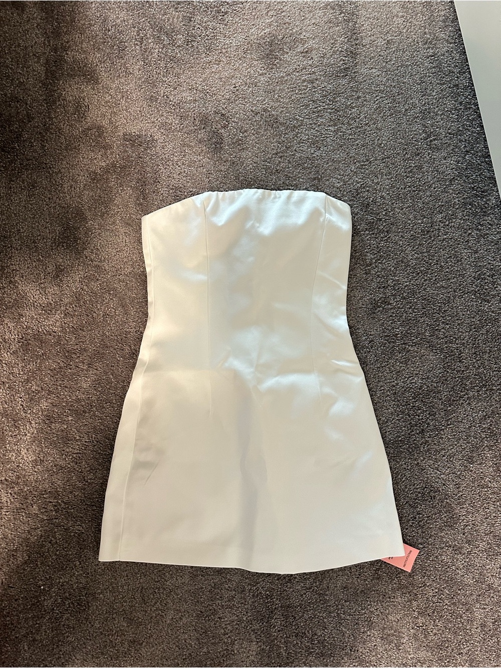 PrettyLittleThing Strapless White Mini Dress